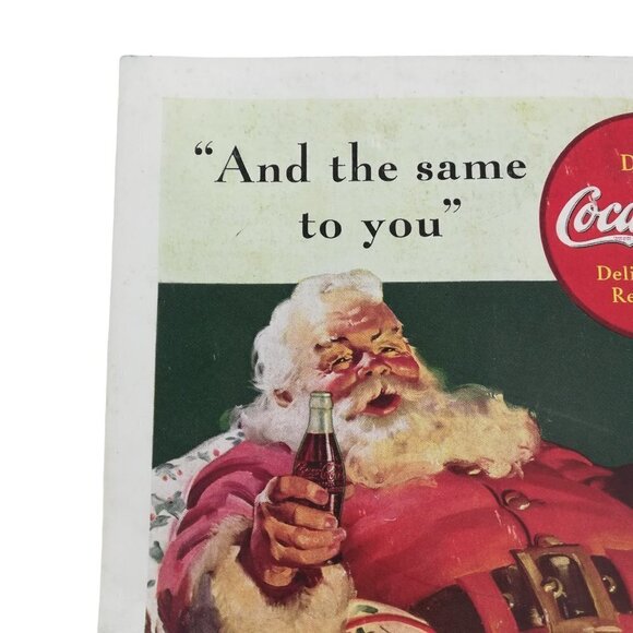 Vintage Coca Cola Santa Ads 1950s The Pause that Refreshes The Same to You - Picture 7 of 11